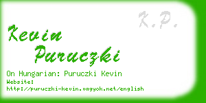 kevin puruczki business card